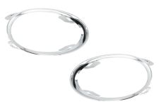 Cerquillos antinieblas Renault Megane 2014-2016 parachoques delantero / cromados / kit / izquierdo+derecho