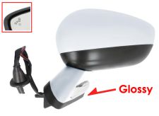 Espejo retrovisor Citroen Ds4 2011-2011 negro glossy / electrico / base cromada / termico / luz cortesia / abatible electricamente / memoria / side assist / carcasa cromada / izquierdo