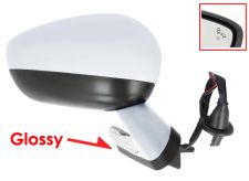 Espejo retrovisor Citroen Ds4 2011-2011 negro glossy / electrico / base cromada / termico / luz cortesia / abatible electricamente / memoria / side assist / con sonda / carcasa cromada / derecho