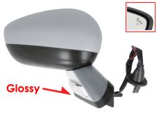 Espejo retrovisor Citroen Ds4 2011-2011 negro glossy / electrico / base imprimada / termico / luz cortesia / abatible electricamente / memoria / side assist / con sonda / carcasa imprimada / derecho
