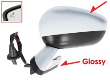 Espejo retrovisor Citroen Ds4 2011-2015 carcasa con pliege / negro glossy / electrico / base cromada / termico / luz cortesia / abatible electricamente / memoria / side assist / carcasa cromada / izquierdo