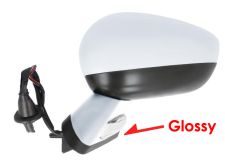 Espejo retrovisor Citroen Ds4 2011-2011 negro glossy / electrico / base cromada / termico / luz cortesia / abatible electricamente / memoria / carcasa cromada / izquierdo