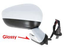 Espejo retrovisor Citroen Ds4 2011-2011 negro glossy / electrico / base cromada / termico / luz cortesia / abatible electricamente / memoria / con sonda / carcasa cromada / derecho