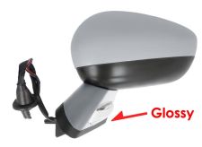 Espejo retrovisor Citroen Ds4 2011-2011 negro glossy / electrico / base imprimada / termico / luz cortesia / abatible electricamente / memoria / carcasa imprimada / izquierdo