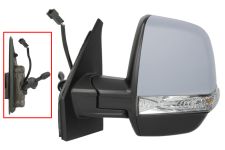 Espejo retrovisor Fiat Doblo 2015-2022 cargo / mecanico / piloto intermitente / imprimado / izquierdo
