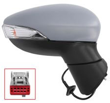 Espejo retrovisor Ford Fiesta 2008-2013 electrico / termico / piloto intermitente / abatible electricamente / convexo / imprimado / derecho