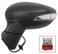 Espejo retrovisor Ford Fiesta 2008-2013 electrico / termico / piloto intermitente / asferico / izquierdo