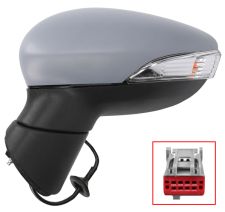 Espejo retrovisor Ford Fiesta 2008-2013 electrico / termico / piloto intermitente / convexo / imprimado / izquierdo
