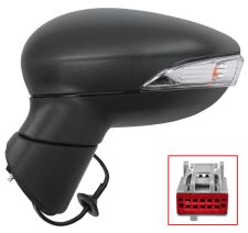 Espejo retrovisor Ford Fiesta 2013-2017 electrico / termico / piloto intermitente / izquierdo