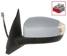Espejo retrovisor Ford S-Max 2010-2015 conector 12 pins / electrico / termico / piloto intermitente / luz cortesia / abatible electricamente / imprimado / izquierdo