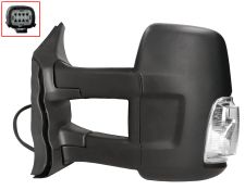 Espejo retrovisor Ford Transit 2014-2019 brazo largo / electrico / termico / piloto intermitente blanco (wy5w) / izquierdo