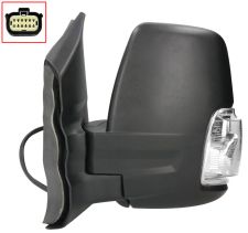 Espejo retrovisor Ford Transit 2019-> brazo corto / electrico / termico / abatible electricamente / piloto intermitente blanco (wy5w) / izquierdo