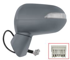 Espejo retrovisor Honda Jazz 2004-2008 electrico / termico / piloto intermitente / abatible electricamente / imprimado / izquierdo