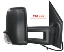 Espejo retrovisor Mercedes Sprinter (907/910) 2018-> ancho vehículo (2015mm-2300mm) / brazo mediano (240mm) / electrico / termico / piloto intermitente descubierto / derecho