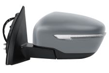 Espejo retrovisor Nissan Qashqai 2014-2017 piloto intermitente cromado / electrico / abatible electricamente / imprimado / izquierdo