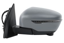 Espejo retrovisor Nissan Qashqai 2014-2017 piloto intermitente negro / electrico / termico / abatible electricamente / con camara / imprimado / izquierdo