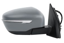 Espejo retrovisor Nissan Qashqai 2017-2021 piloto intermitente cromado / electrico / abatible electricamente / imprimado / derecho