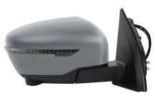 Espejo retrovisor Nissan Qashqai 2017-2021 piloto intermitente negro / electrico / termico / abatible electricamente / con camara / imprimado / derecho