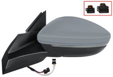 Espejo retrovisor Peugeot 2008 2019-2024 electrico / termico / piloto intermitente / luz cortesia / abatible electricamente / side assist / imprimado / izquierdo