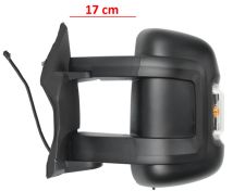 Espejo retrovisor Peugeot Boxer 2006-2014 brazo 17cm / manual / piloto intermitente ambar (w16w) / 2 cristales / izquierdo