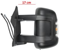 Espejo retrovisor Peugeot Boxer 2014-> brazo 17cm / manual / piloto intermitente ambar (w16w) / 2 cristales / sonda / izquierdo