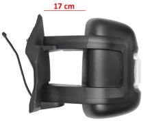 Espejo retrovisor Peugeot Boxer 2014-> brazo 17cm / manual / piloto intermitente blanco (wy5w) / 2 cristales / izquierdo