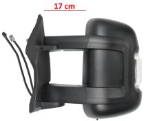 Espejo retrovisor Peugeot Boxer 2014-> brazo 17cm / manual / piloto intermitente blanco (wy5w) / 2 cristales / sonda / izquierdo