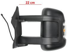 Espejo retrovisor Peugeot Boxer 2014-> brazo 22cm / manual / piloto intermitente ambar (w16w) / 2 cristales / izquierdo