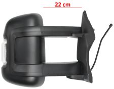 Espejo retrovisor Peugeot Boxer 2014-> brazo 22cm / manual / piloto intermitente blanco (wy5w) / 2 cristales / derecho