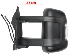 Espejo retrovisor Peugeot Boxer 2014-> brazo 22cm / manual / piloto intermitente blanco (wy5w) / 2 cristales / sonda / izquierdo