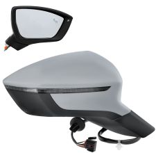 Espejo retrovisor Seat Ateca 2016-2020 electrico / termico / piloto intermitente / abatible electricamente / side assist / imprimado / derecho