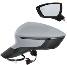 Espejo retrovisor Seat Ateca 2016-2020 electrico / termico / piloto intermitente / luz cortesia / abatible electricamente / side assist / imprimado / izquierdo