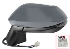 Espejo retrovisor Toyota Corolla 2019-2023 4 puertas / electrico / termico / piloto intermitente / abatible electricamente / side assist / imprimado / izquierdo