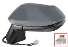 Espejo retrovisor Toyota Corolla 2023-> electrico / termico / piloto intermitente / abatible electricamente / memoria / side assist / imprimado / izquierdo