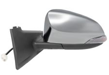 Espejo retrovisor Toyota Yaris 2011-2014 electrico / termico / piloto intermitente / cromado / izquierdo