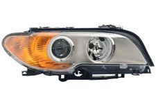 Faro delantero Bmw Serie 3 (e46) 2003-2005 coupe / piloto ambar / base cromada / derecho