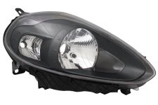 Faro delantero Fiat Punto Evo 2009-2012 base negra / derecho