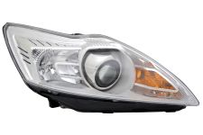 Faro delantero Ford Focus 2008-2011 con luz de giro (afs) / base cromada / derecho