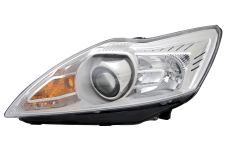 Faro delantero Ford Focus 2008-2011 con luz de giro (afs) / base cromada / izquierdo