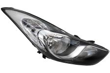 Faro delantero Hyundai Elantra 2011-2013 base negra / derecho