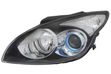 Faro delantero Hyundai I30 2010-2012 base negra / con motor / izquierdo