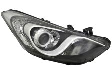 Faro delantero Hyundai I30 2012-2016 lampara h7+h7+h7 / detalle cromado / derecho