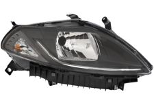 Faro delantero Lancia Ypsilon 2011-2015 base negra / led / derecho