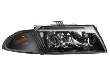 Faro delantero Mitsubishi Carisma 1999-2006 base negra / derecho