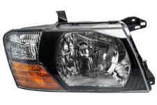 Faro delantero Mitsubishi Pajero 2000-2003 base negra / derecho
