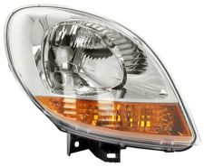 Faro delantero Nissan Kubistar 2003-2008 base cromada / piloto ambar / derecho