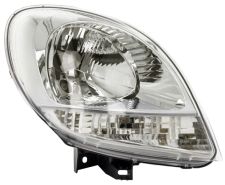 Faro delantero Nissan Kubistar 2003-2008 base cromada / piloto blanco / derecho
