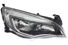 Faro delantero Opel Astra j 2013-2015 base negra / borde cromado / derecho