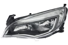 Faro delantero Opel Astra j 2013-2015 base negra / borde cromado / izquierdo