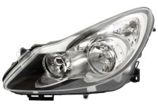 Faro delantero Opel Corsa d 2006-2011 base negra / izquierdo